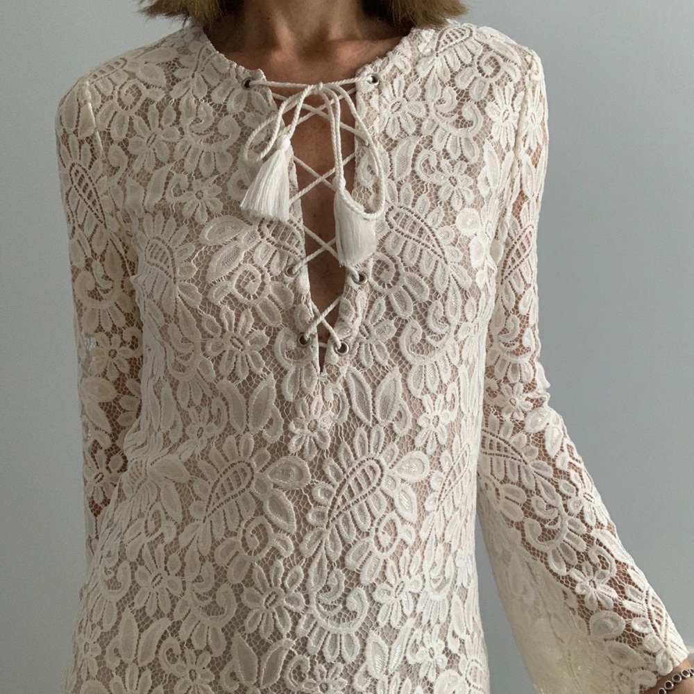 FOREVER 21 Floral Long Sleeve Dress Size M